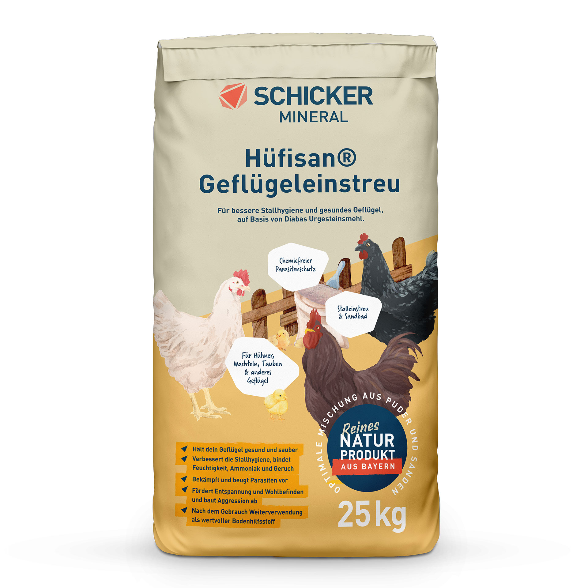 Hüfisan® Geflügeleinstreu - 25 kg Sack