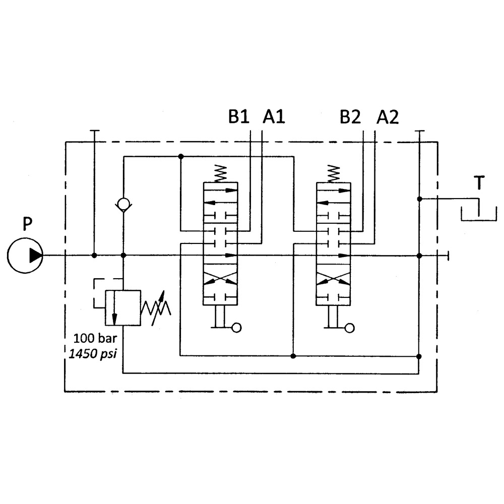 Steuerventil GM08/2 DW EW-SR mit Federrückstellung