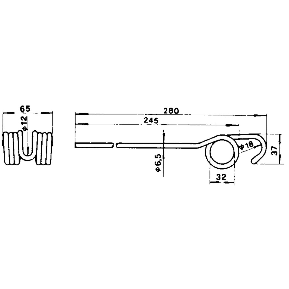 Bandrechenzinke anstelle Reform MKW10.1.122, L=280mm