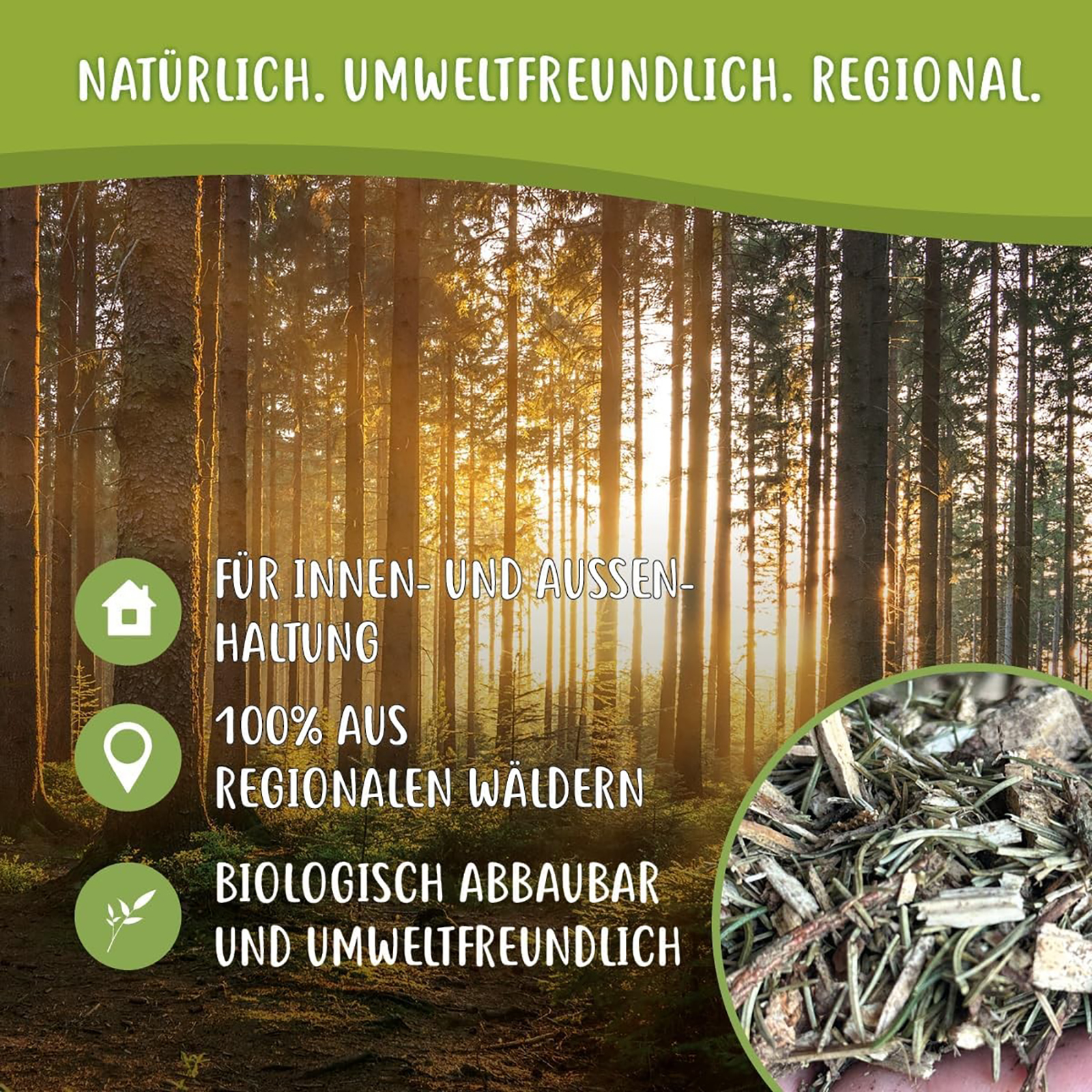 Waldboden Einstreu 60l