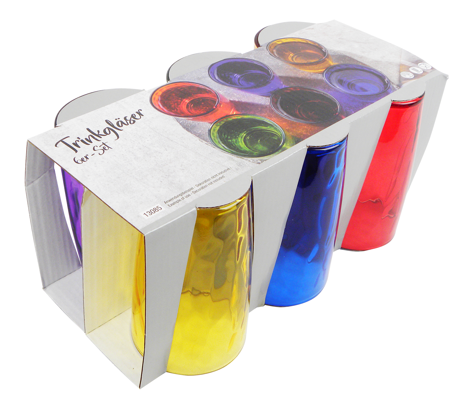 Trinkgläser 6er Set bunt