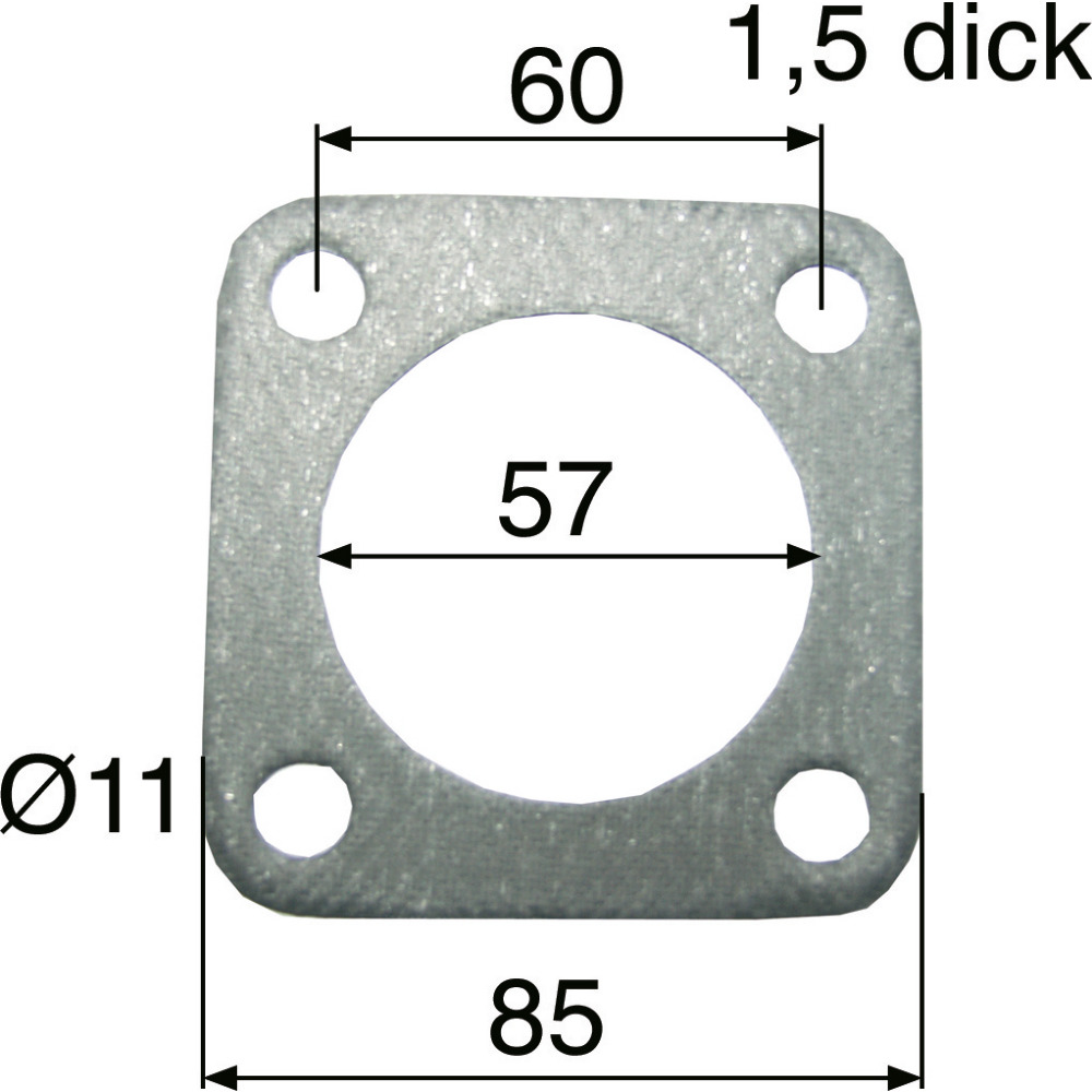 Gasket for exhaust muffler