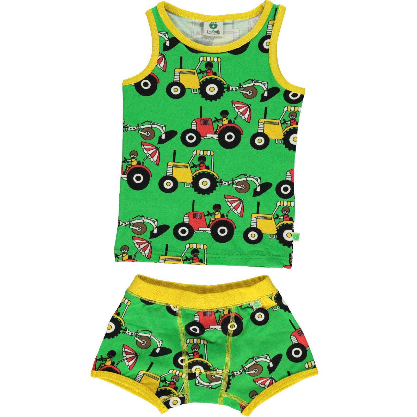  Unterwäsche Traktor grün/gelb