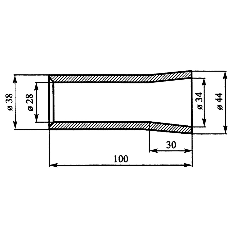 Einschweißbuchse 100x44 mm