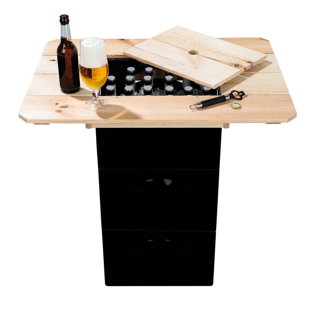Bierkasten Holztisch mit Deckel