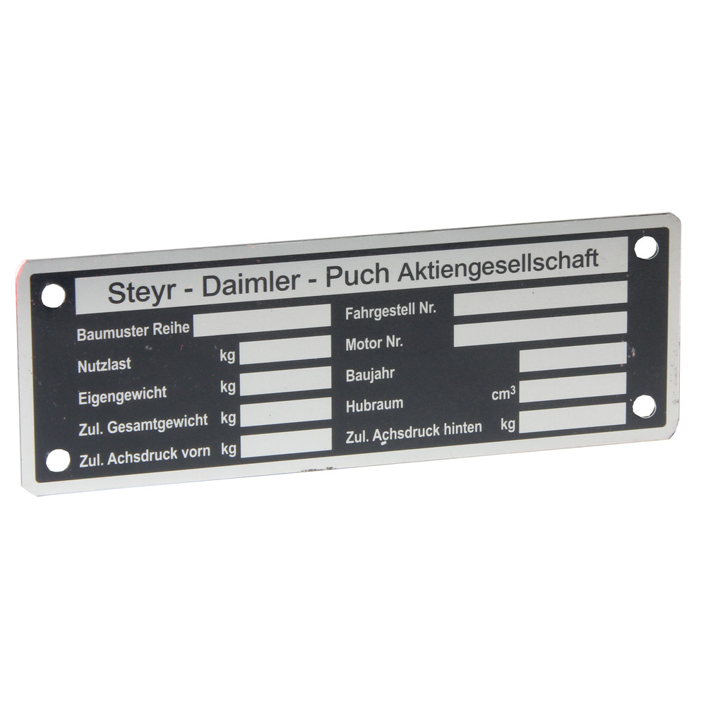 Nameplate for Steyr