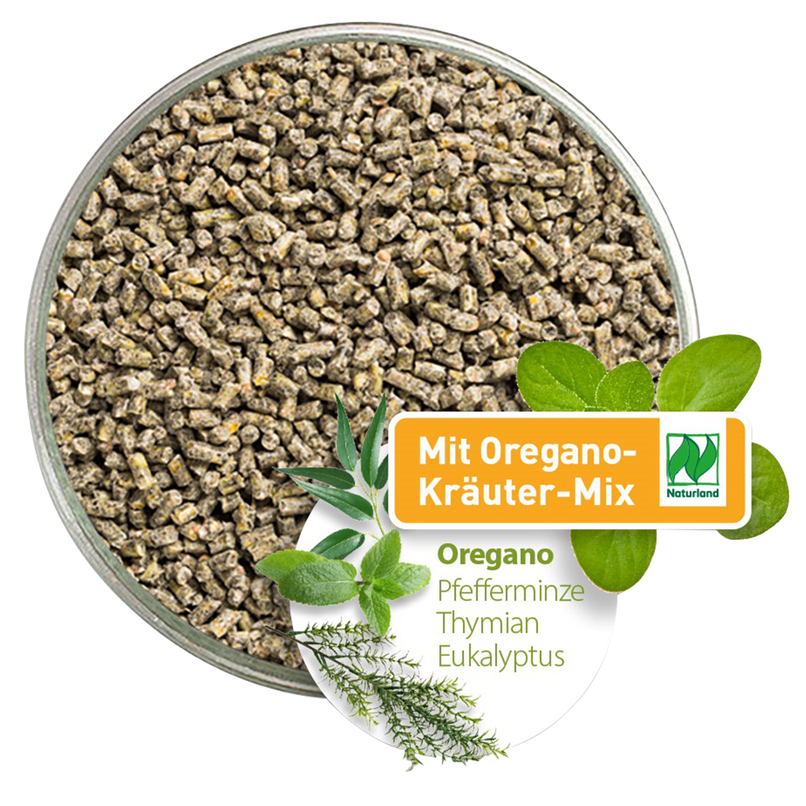 Bio Hühnerfutter Oregano-Kräuter Pellets 14 kg