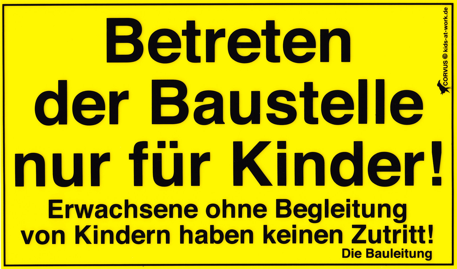 Baustellenschild