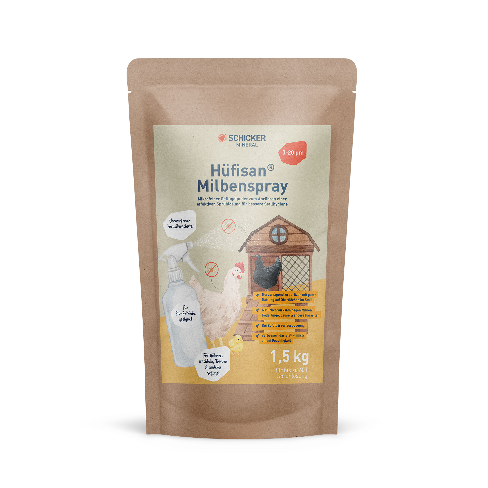 Hüfisan® Milbenspray - 1,5 kg Sack