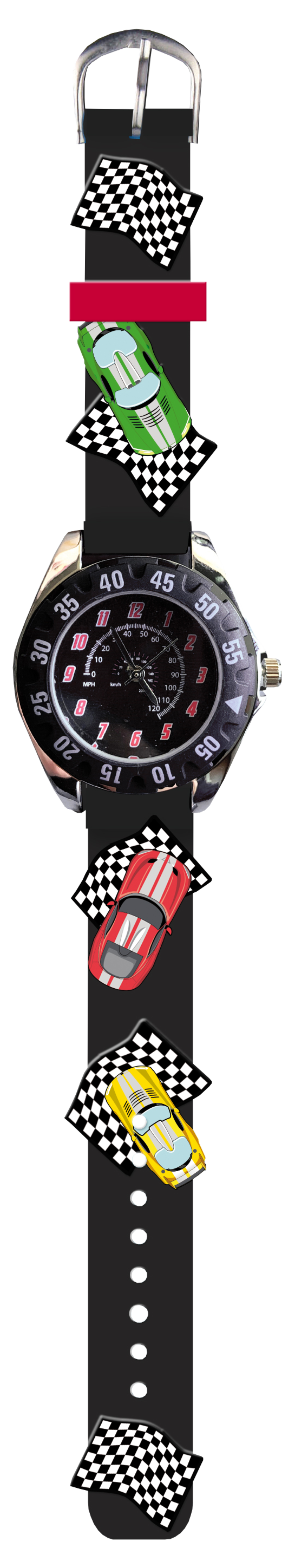 Kinderuhr Autorennen Chrono