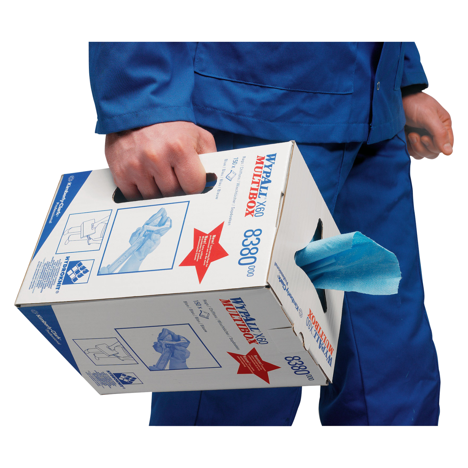 Putztuch Wypall L420xB245mm 1-lagig blau
