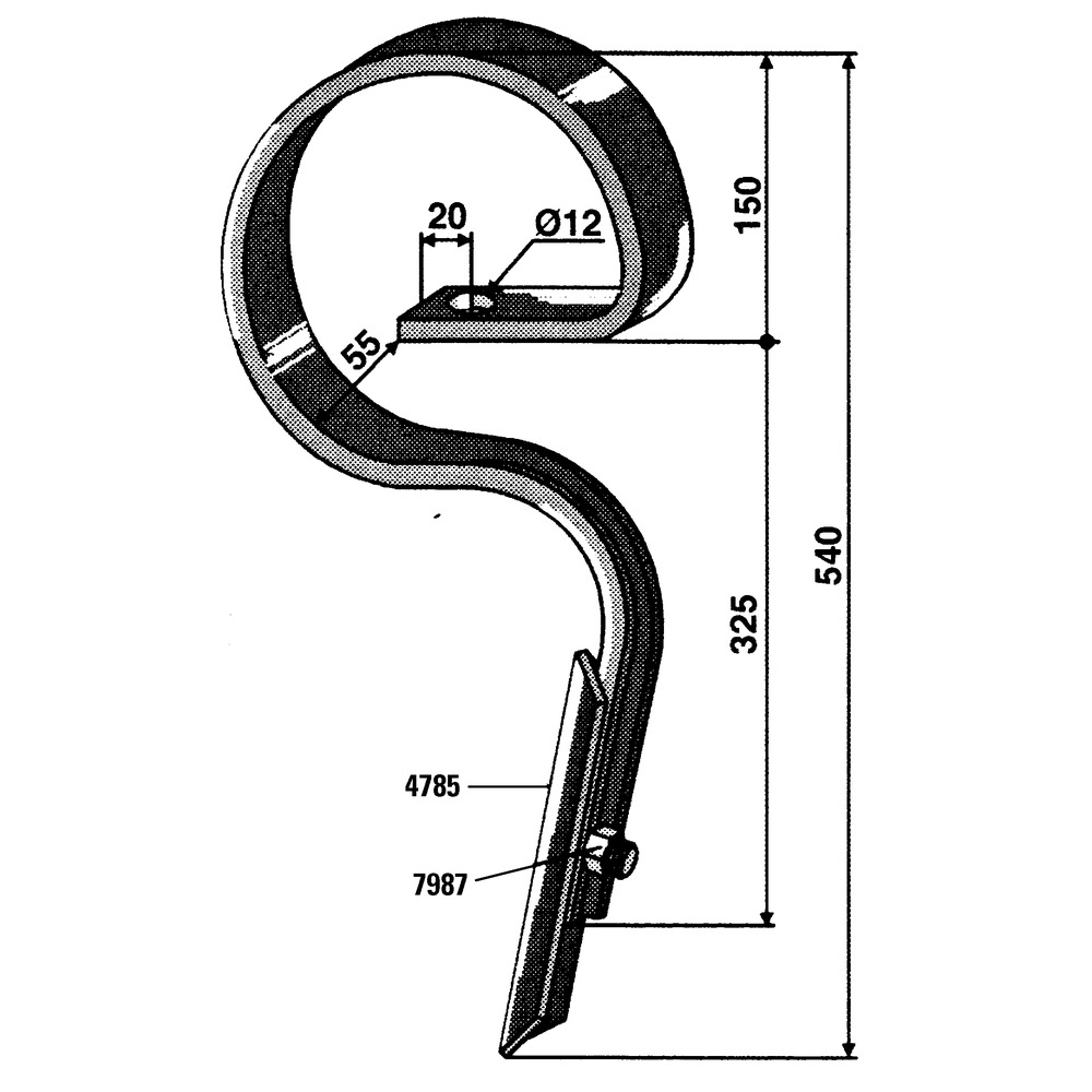 Kultureggenzinke gerade mit Schar