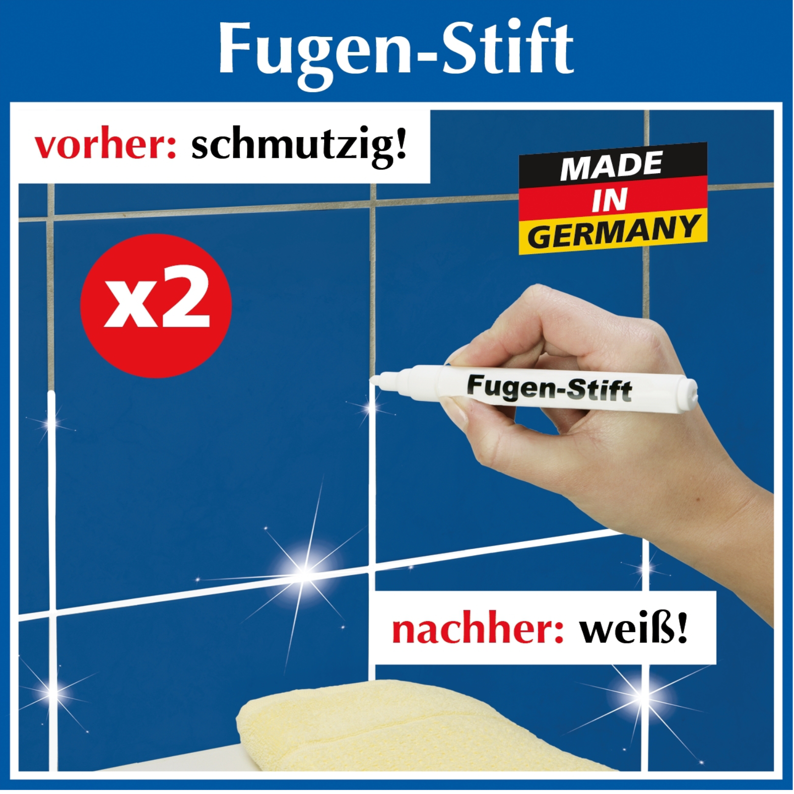 Fugenstift weiß 2er
