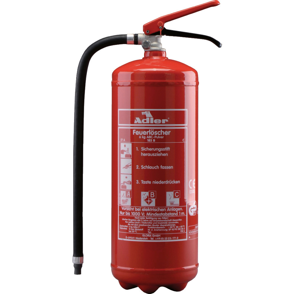 Feuerlöscher 6 kg Pulver ABC