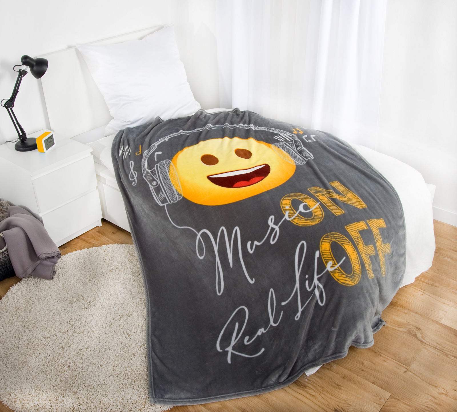Kuscheldecke Smiley Musik