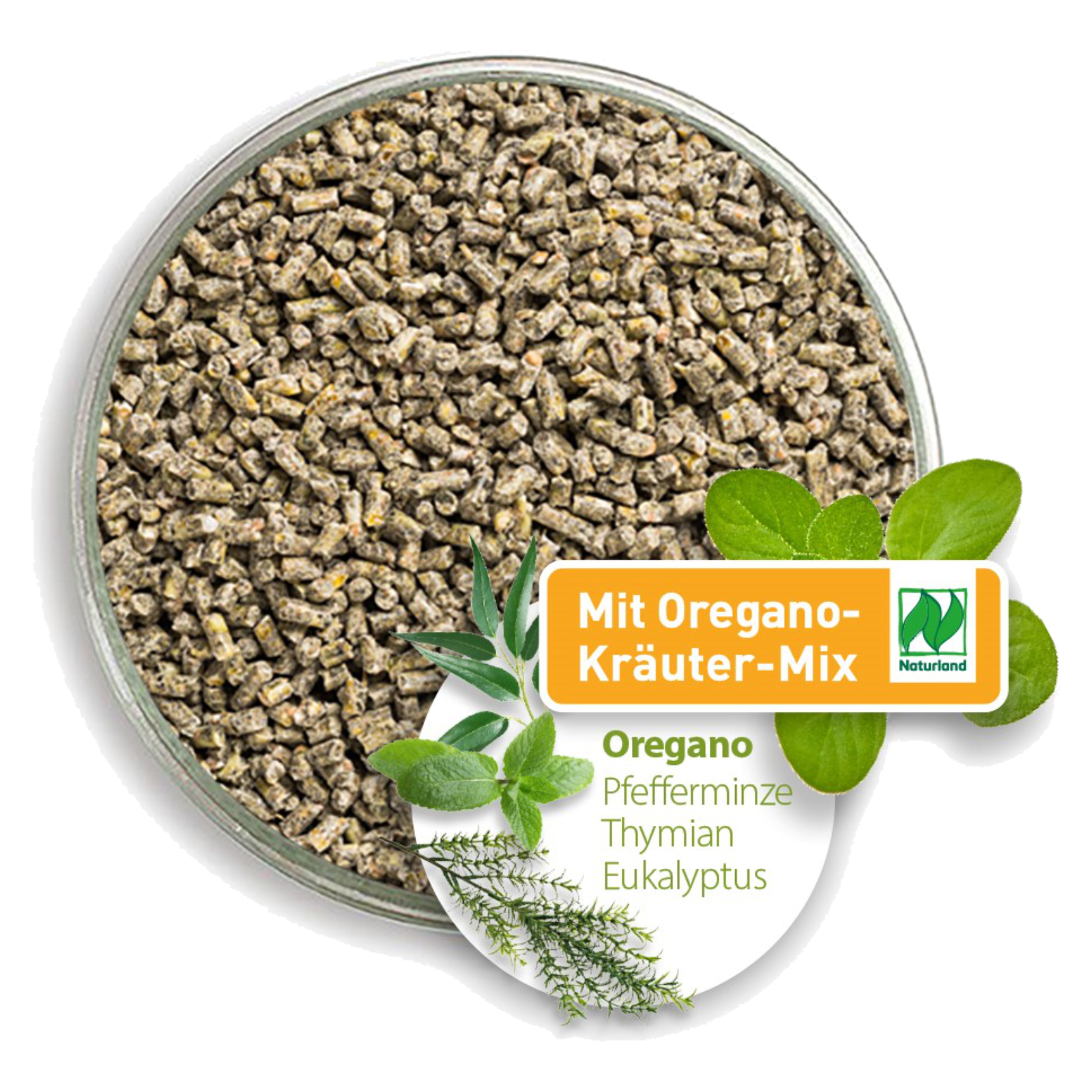 Bio Hühnerfutter Oregano-Kräuter Pellets 14 kg