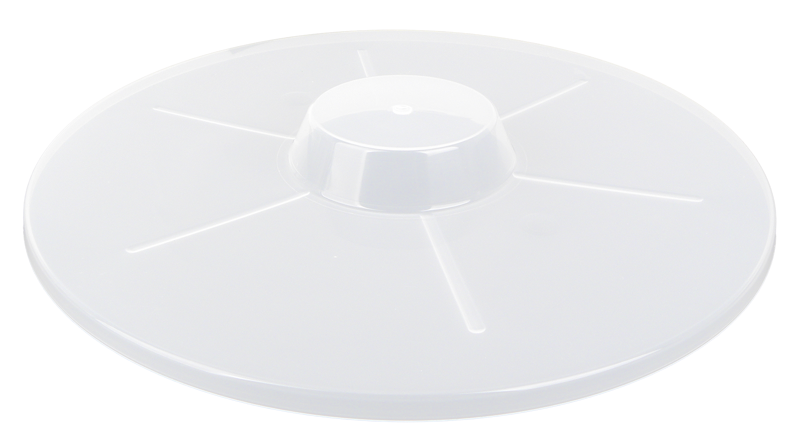 Lid for round 4-liter food bowl, crystal clear