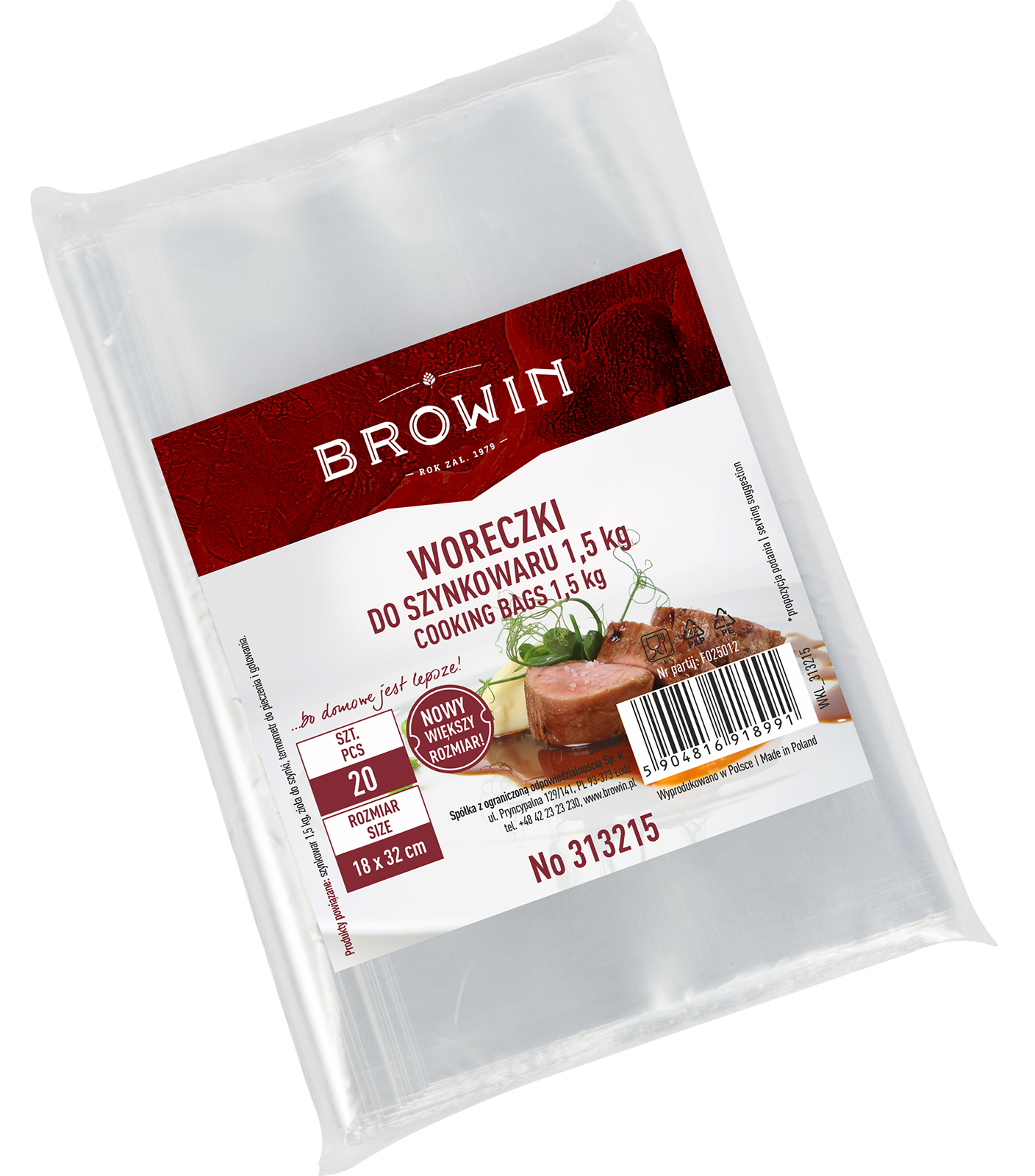 Plastikbeutel für Schinken