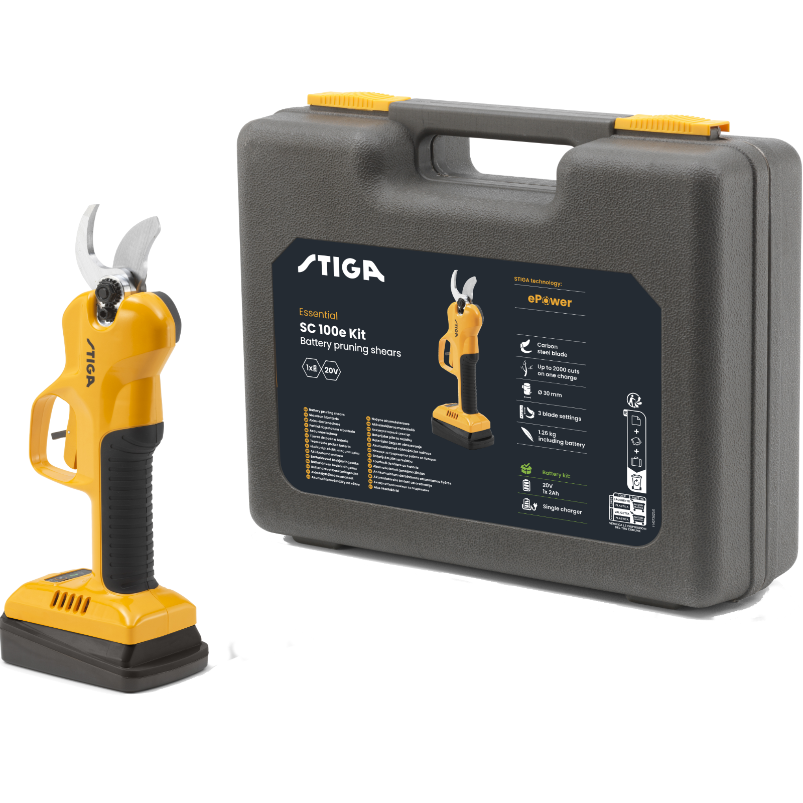  Astschere SC 100e 20V in kl. 2 Ah Akku u. Ladegerät 