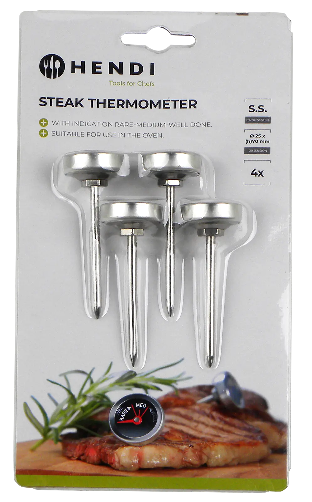 Steak-Thermometer 4 Stück Packung