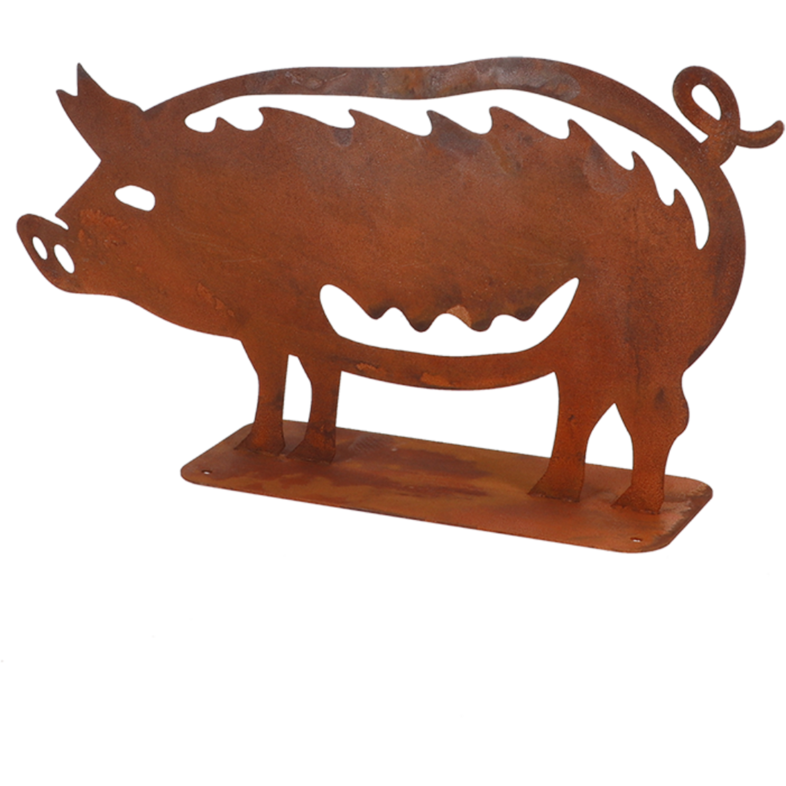 Dekofigur Schwein aus Rost