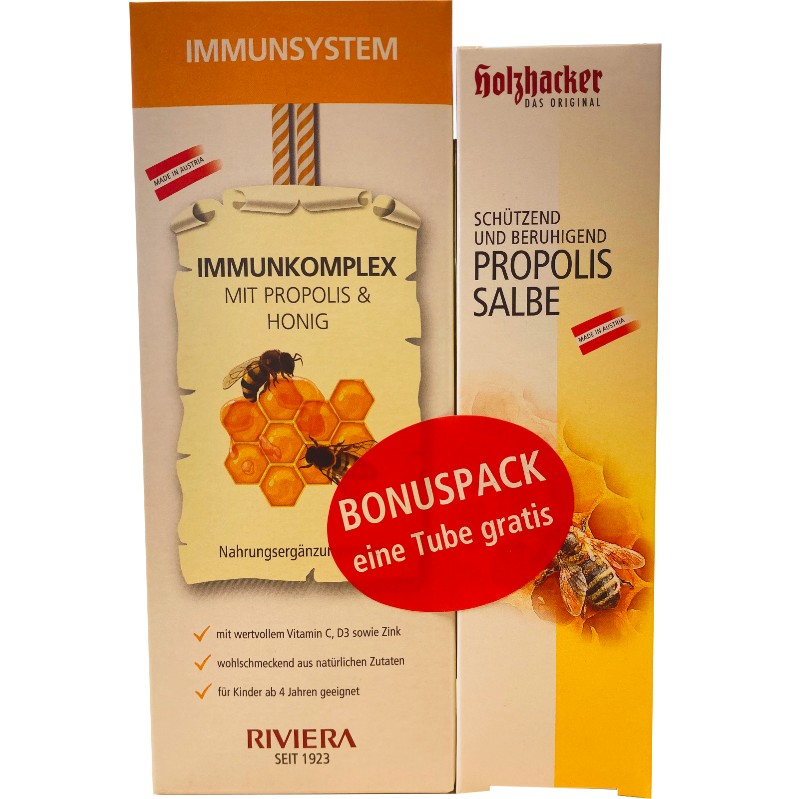  Immunkomplex mit Propolis und  Honig 250ml + Propolis Salbe
