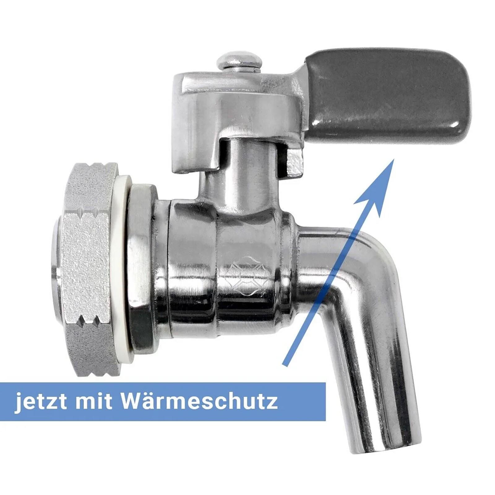 Auslaufhahn 1/2" Edelstahl für Einkochautomat
