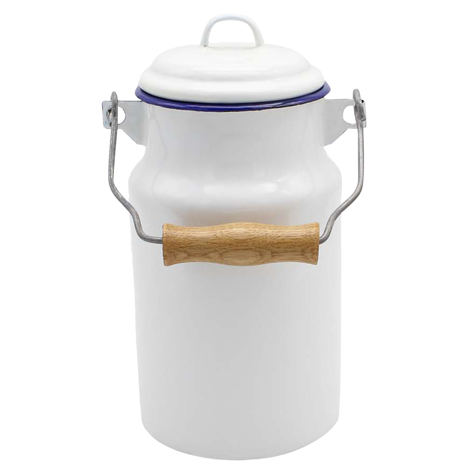 Milchkanne Emaille weiß 2 Liter