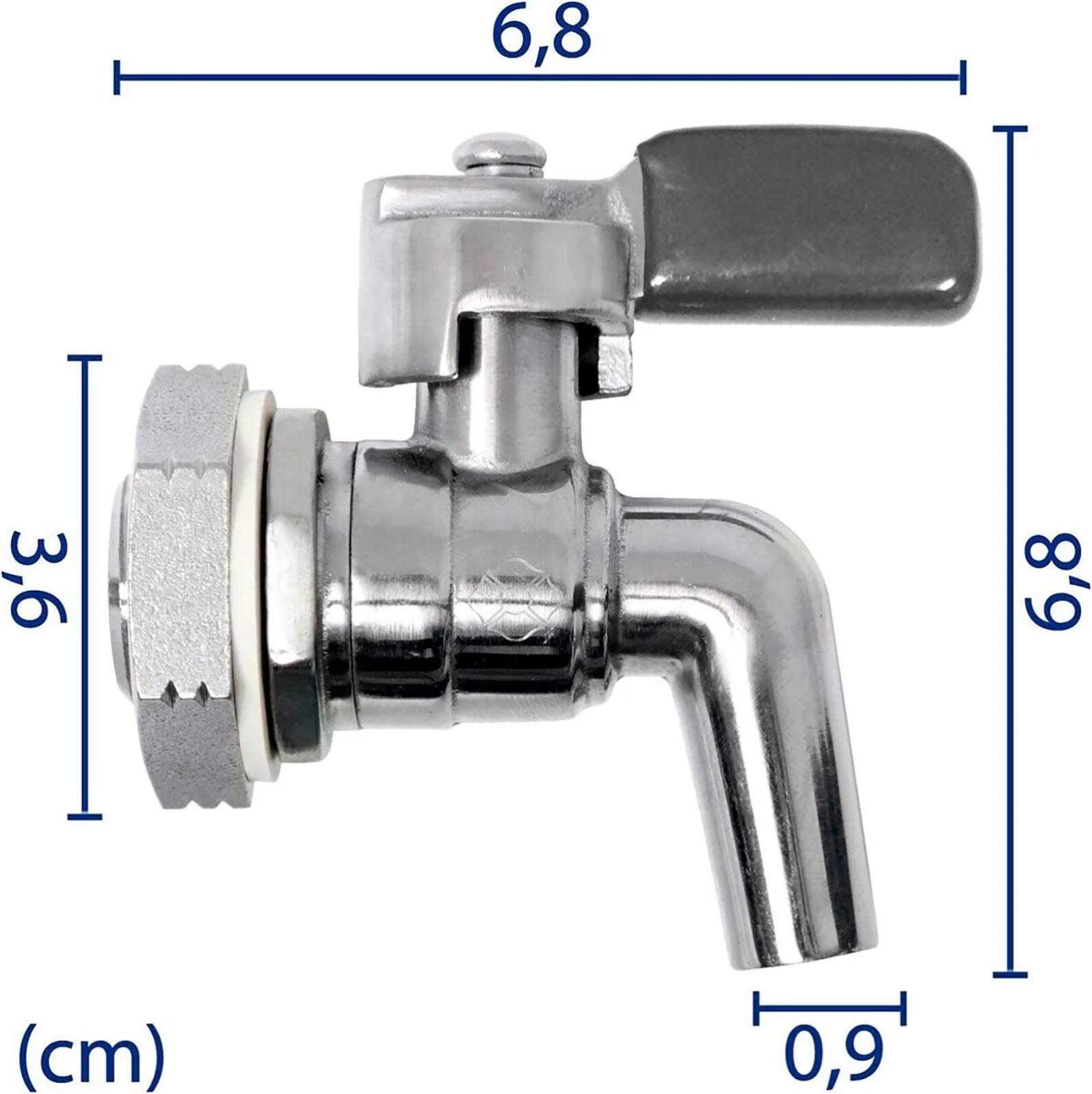 Auslaufhahn 1/2" Edelstahl für Einkochautomat