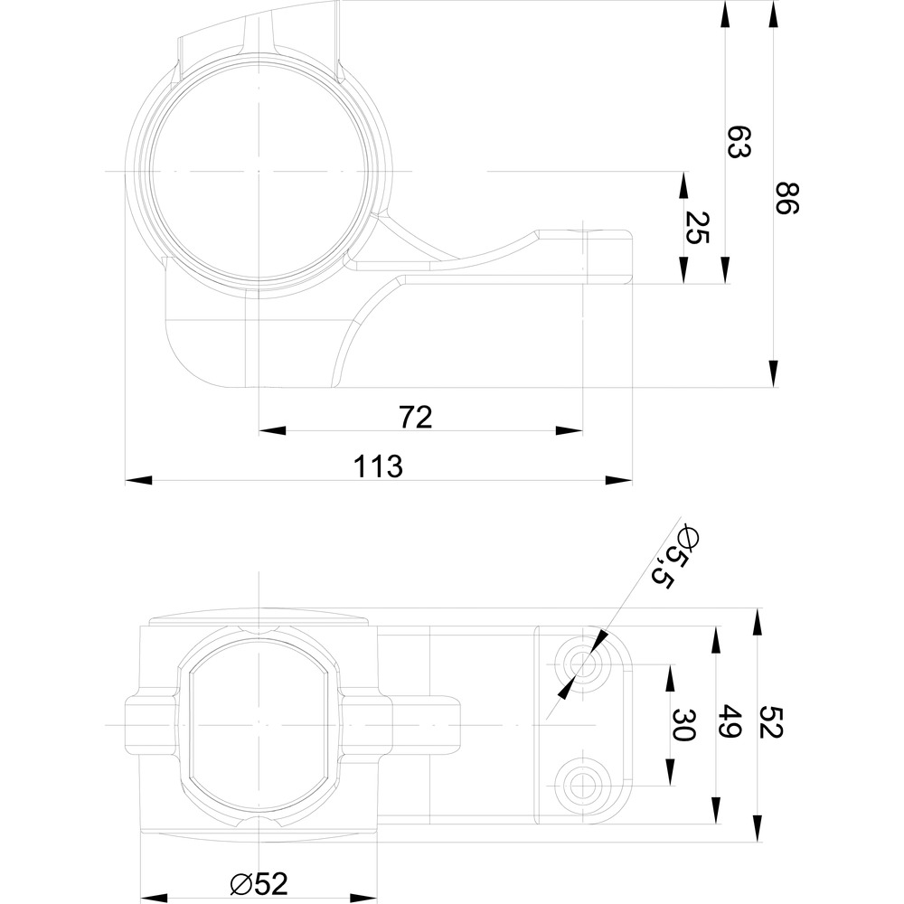 LED Begrenzungsleuchte Gummipendel