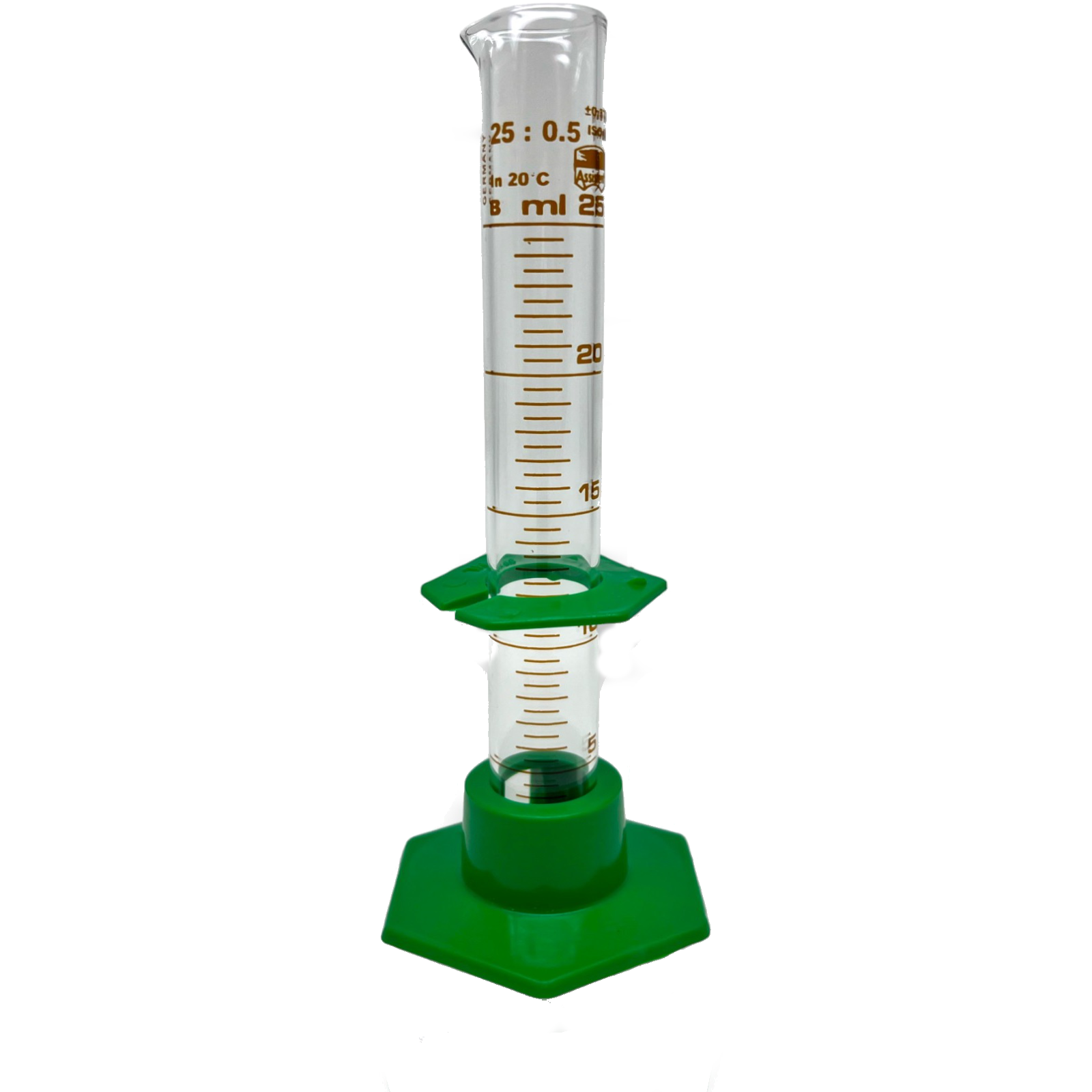 Measuring cylinder made of glass