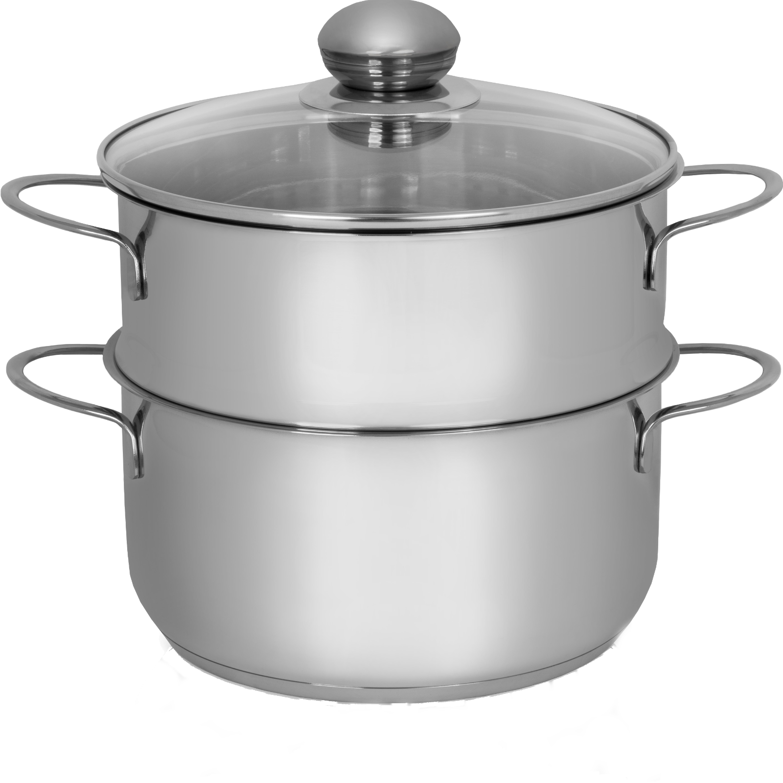 Kartoffeldämpfer Edelstahl mit Glasdeckel 3l