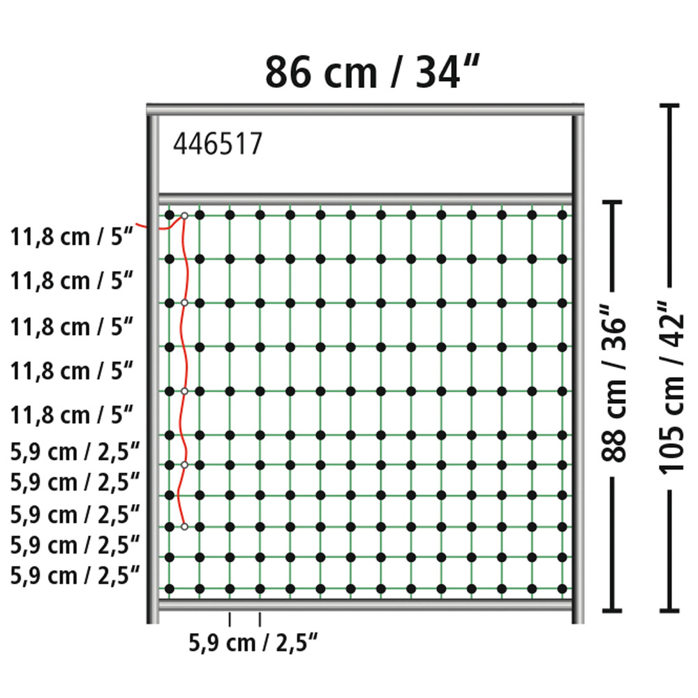Tür für Elektrozaunnetze