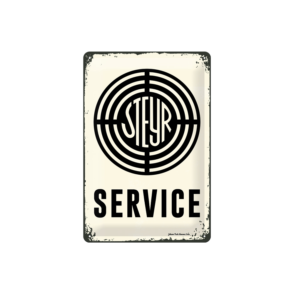 Blechschild 'Steyr Service'