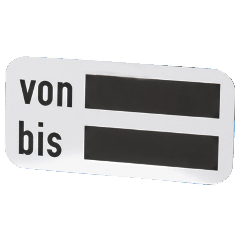 Zusatzschild 'von-bis'