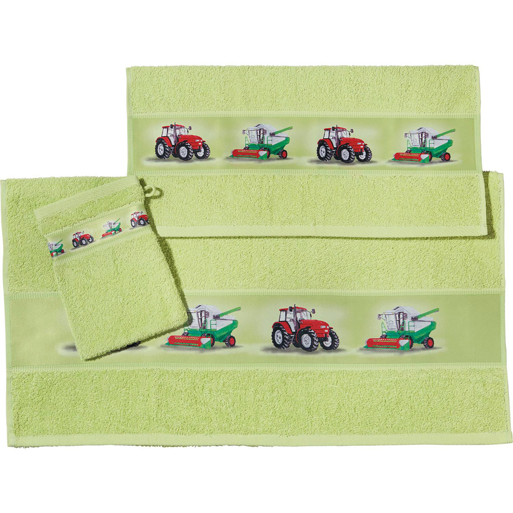 Traktor Handtuch-Set 3-tlg. grün