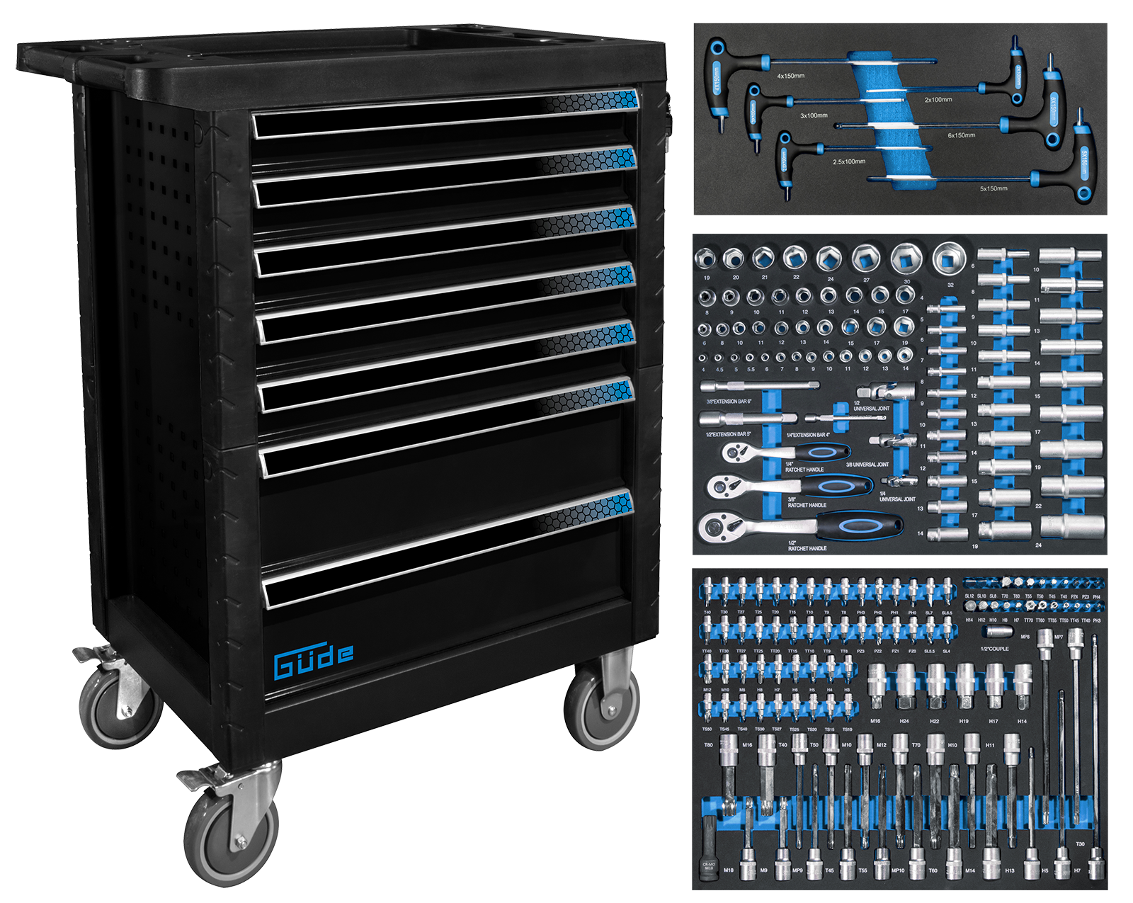 Werkstattwagen GW7 m. 226tlg Werkzeugsatz
