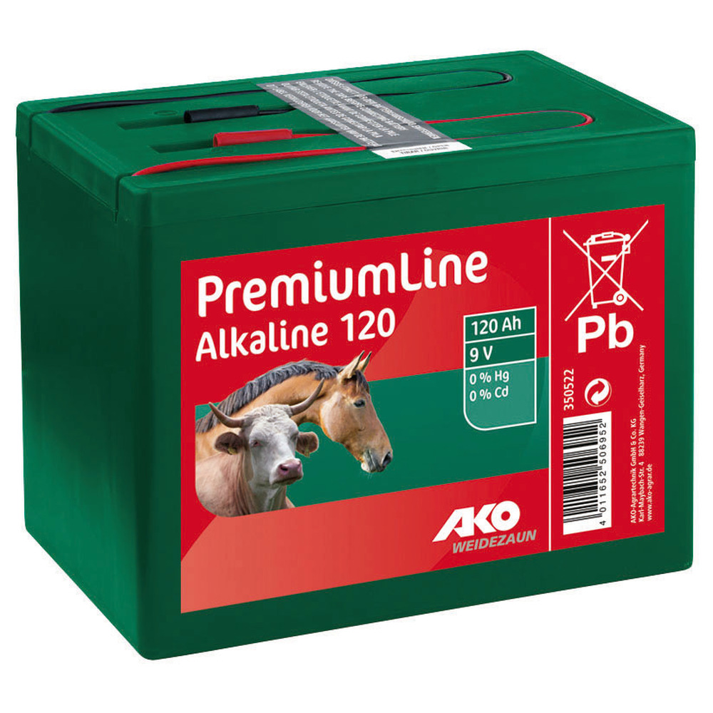 Weidezaunbatterie Alkaline 9 V, 120 Ah