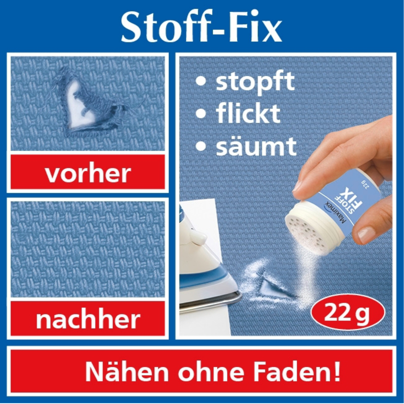 Stoff-Fix Pulver