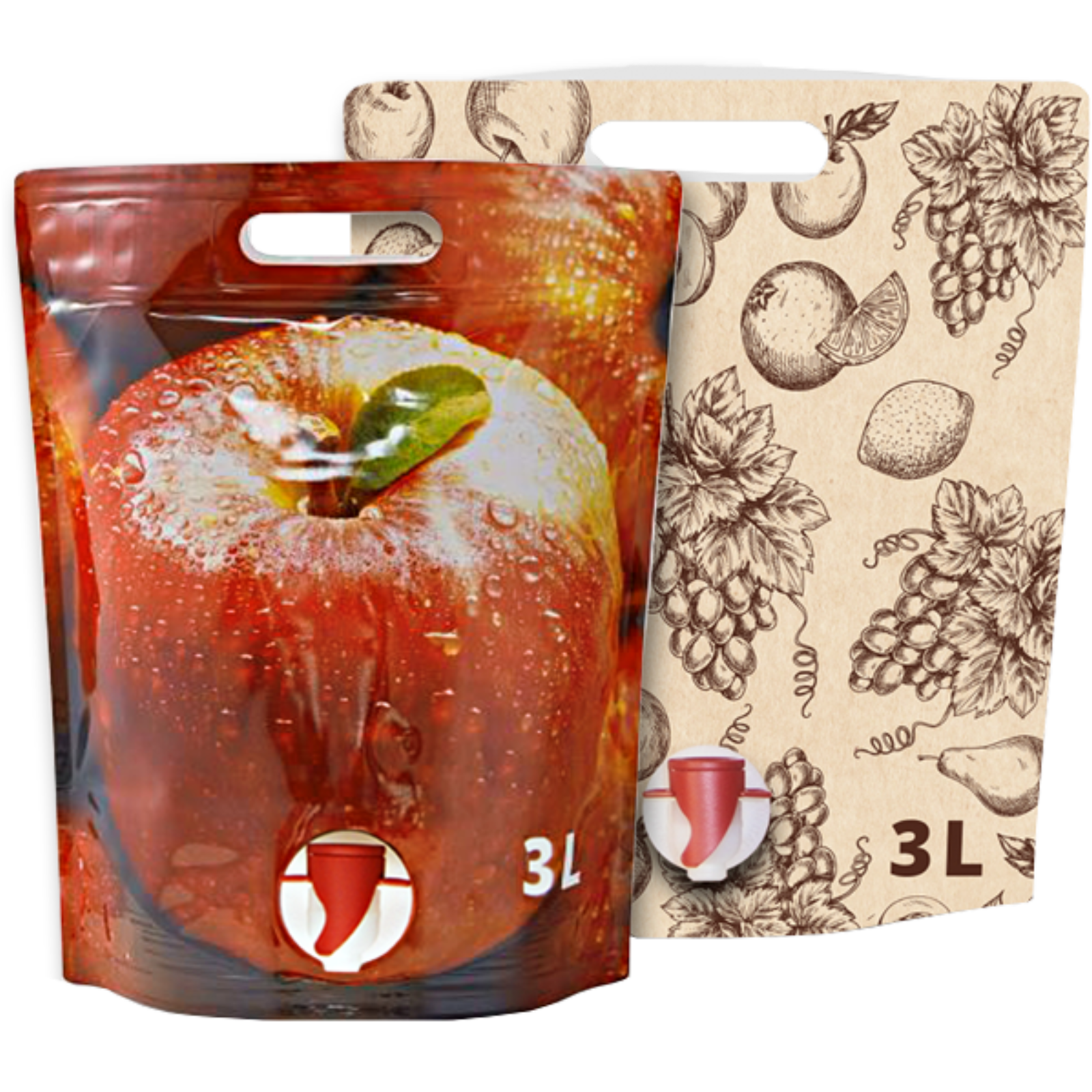 Standbodenbeutel Apfel