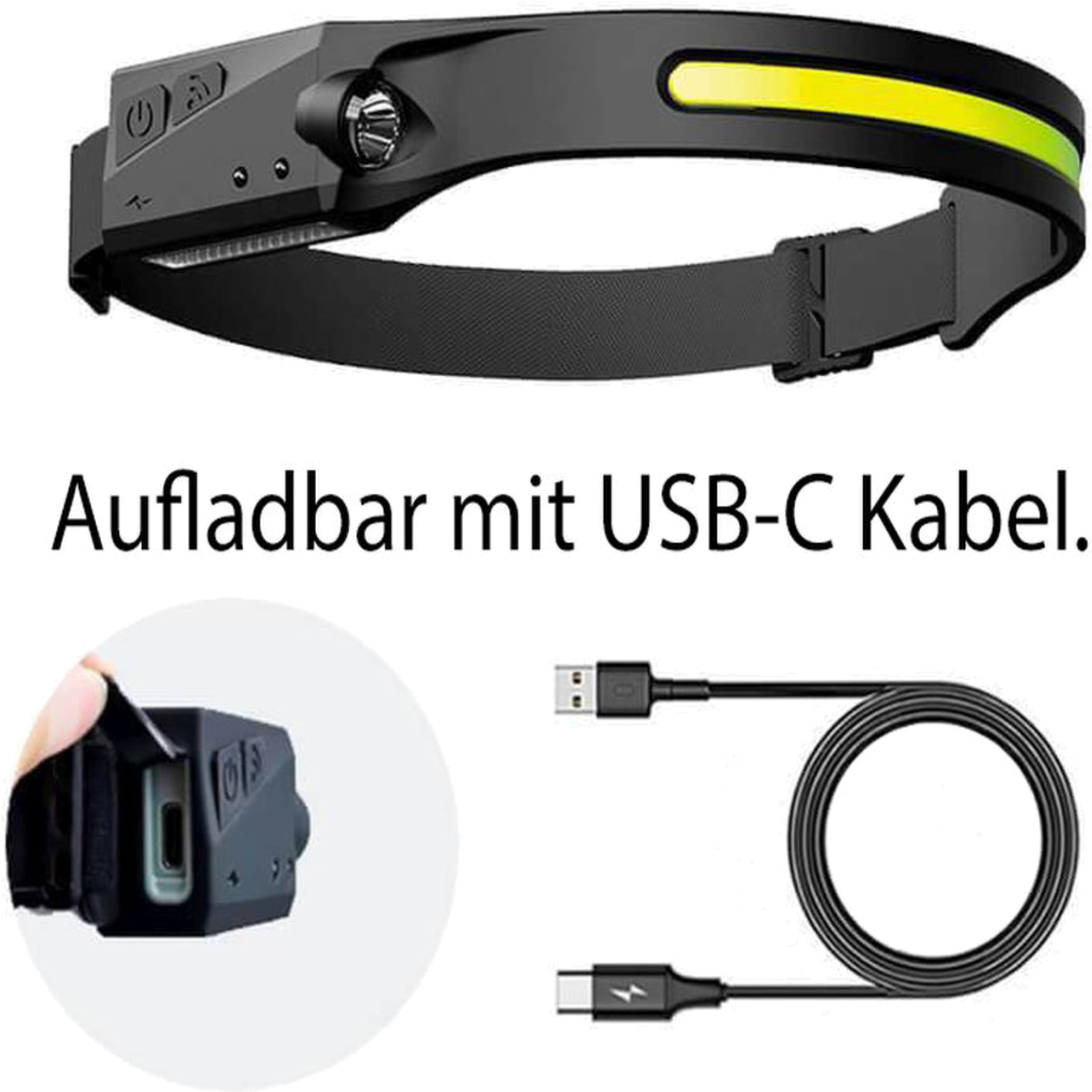 LED Kopflampe HLS-350, aufladbar