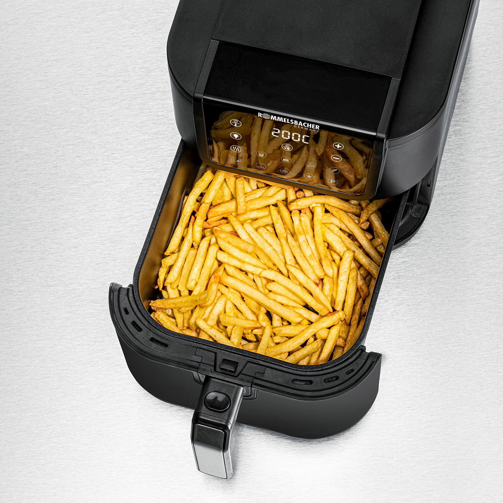 Heißluftfritteuse FRH 1700 8 Liter Edelstahl/schwarz
