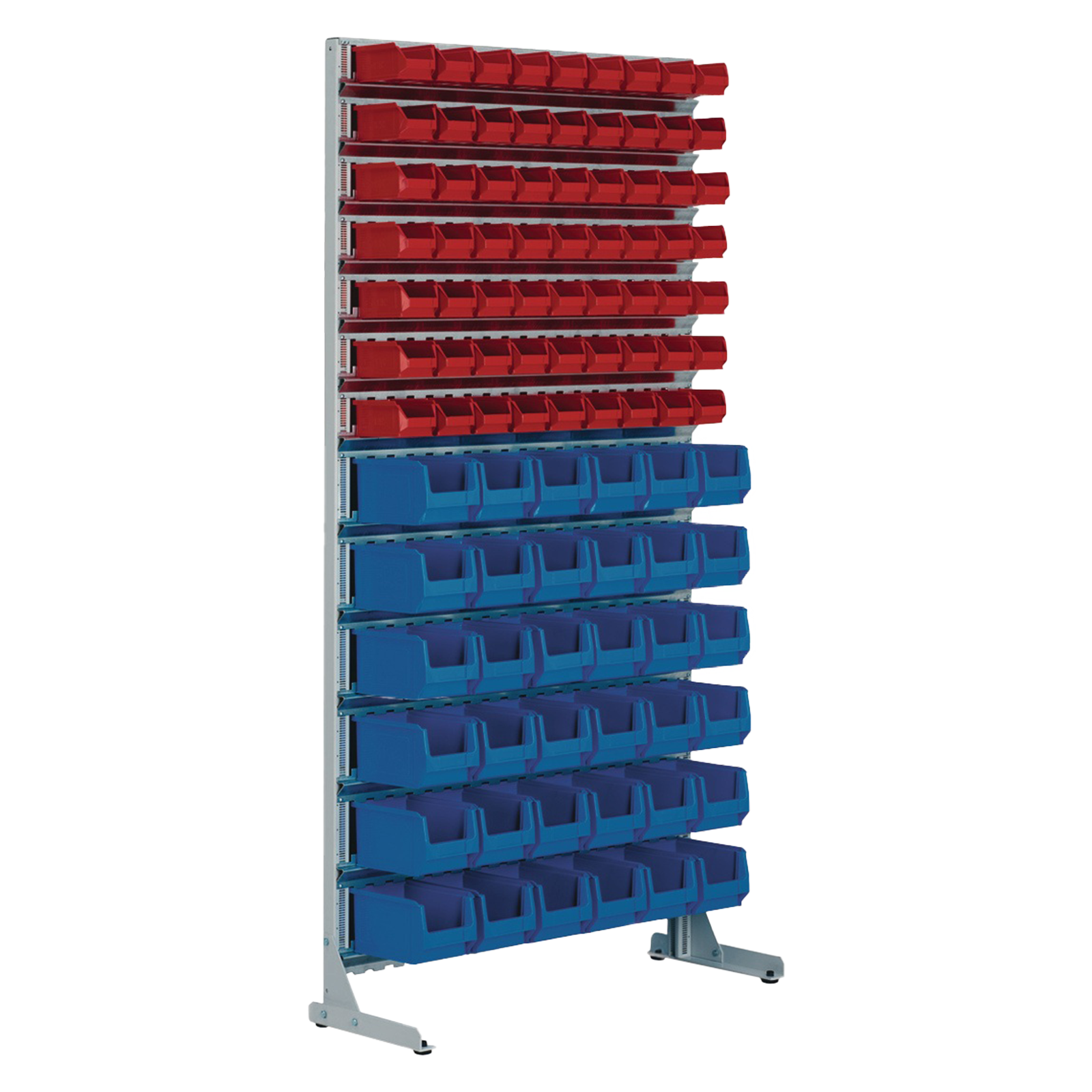 Small parts shelving unit, 100 pieces, 
