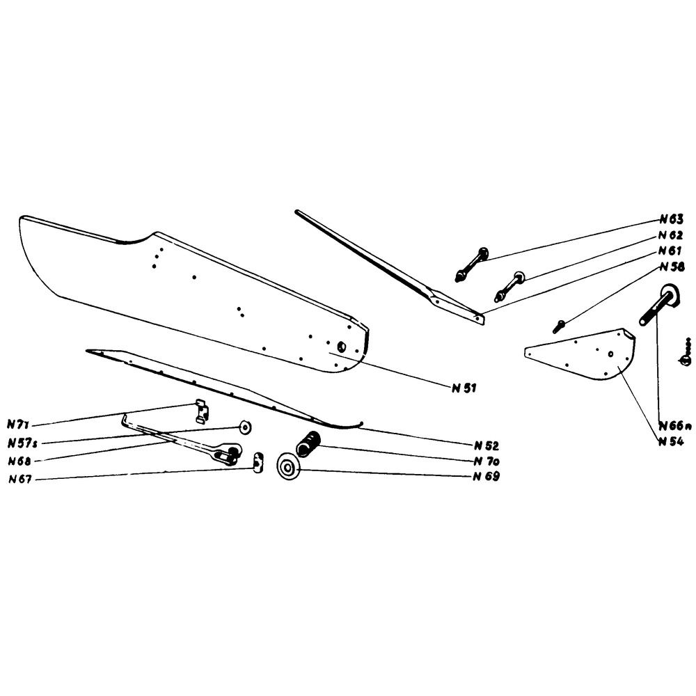 Schwadbrett mit Stab und Momentverschluss (N45 FK)