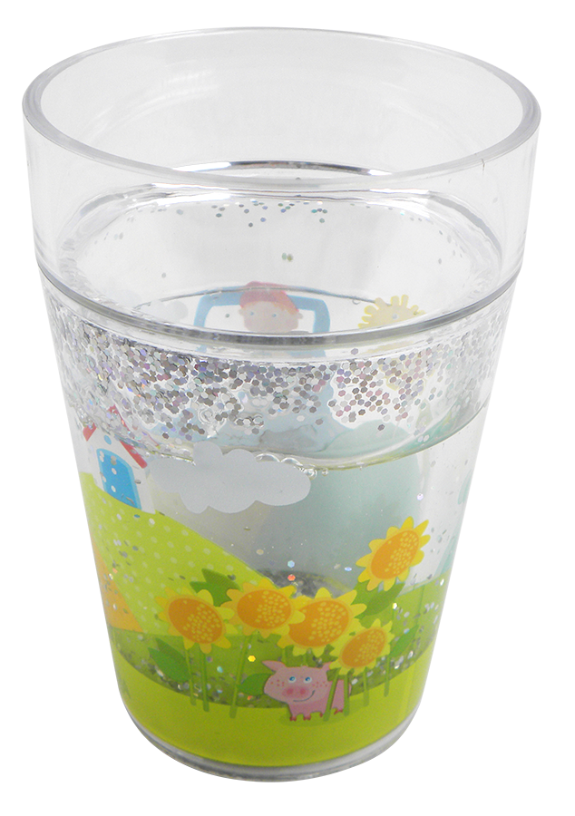 Glitzerbecher Traktor