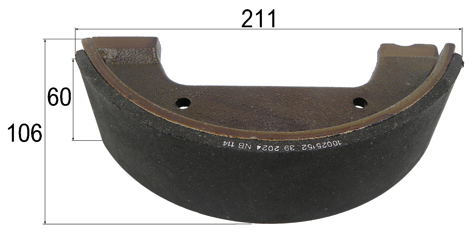 Bremsbacke 211 x 60x 106 Steyr 133700340914