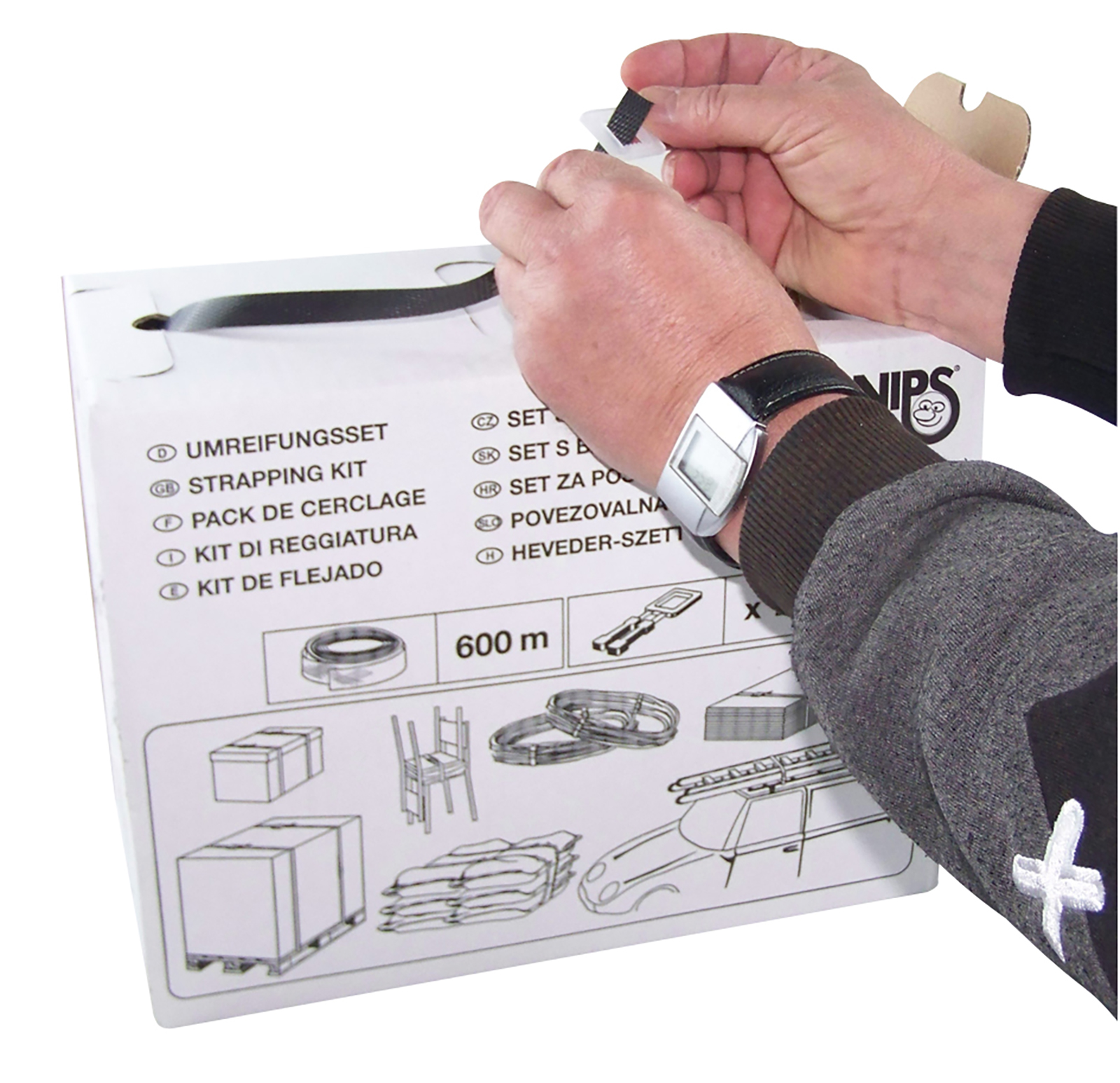 Umreifungsset 12 mm 600 m 100 kg