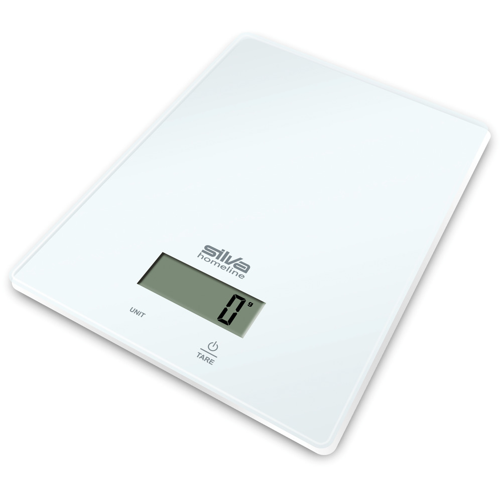 Küchenwaage bis 5kg weiß aus Glas