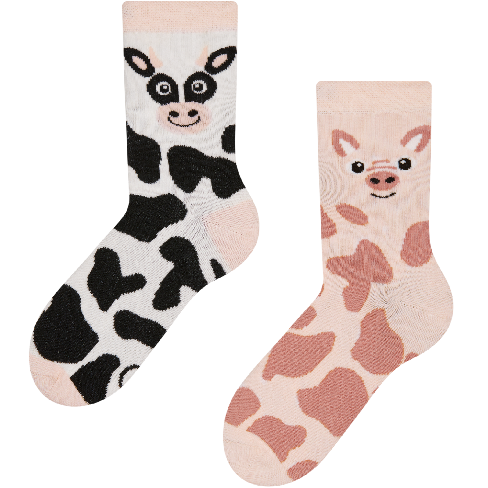  Kindersocken Kuh und Schwein 