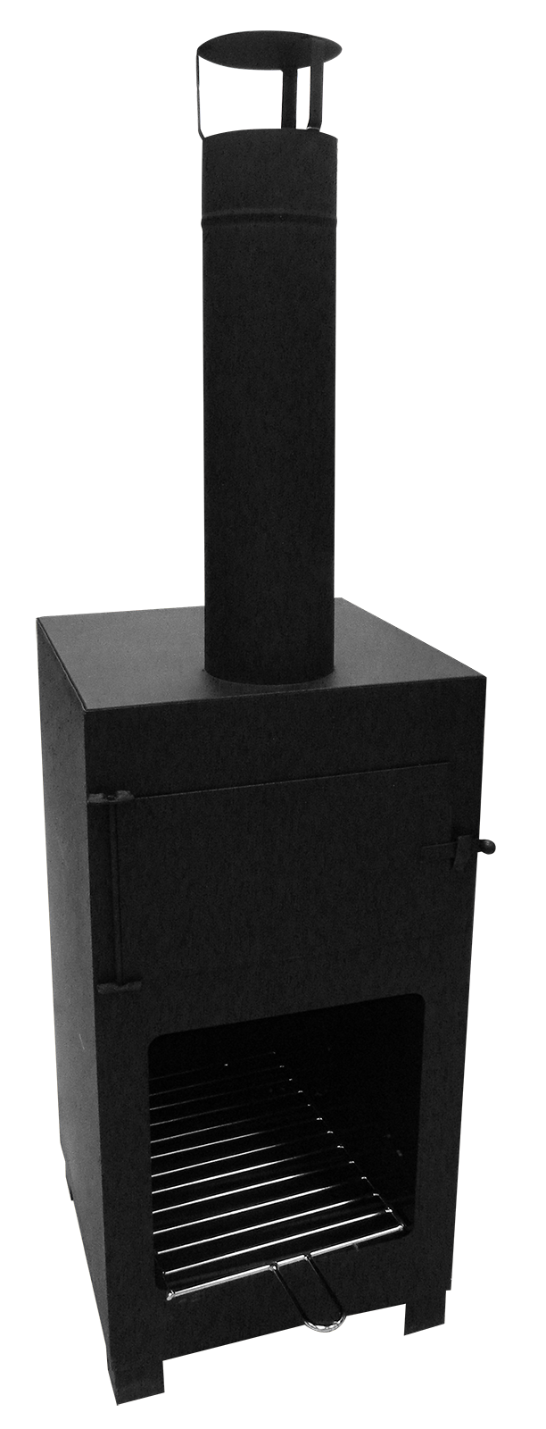 Holzofen + Pizzaofen schwarz
